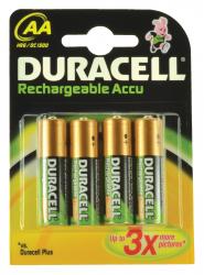 Duracell Laddningsbara batterier AA 1700mAh 4-P