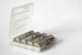 Batteriförvaringsbox i vit plast för 4st AA