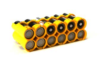 Batterif&ouml;rvaring Powerpax 12 AA (Gul)
