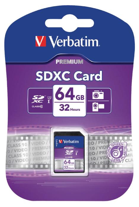 Minneskort Verbatim SDXC 64GB