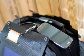 Solpanel f&ouml;r USB-laddning (Svart)