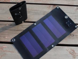 Solpanel f&ouml;r USB-laddning (Svart)