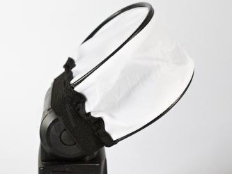 Diffusor / bouncer av strumptyp f&ouml;r extern blixt