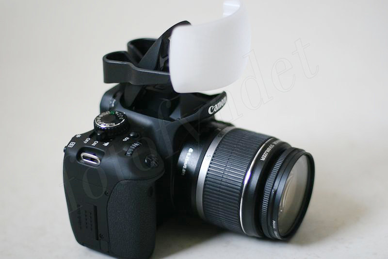 Kamera med diffusor för inbyggd blixt